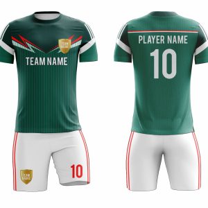 SB 1020 Green/White Custom Sublimated Soccer Jersey for Adult & Youth - Unisex